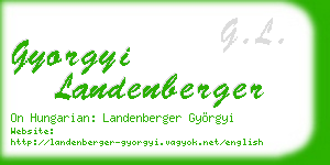 gyorgyi landenberger business card